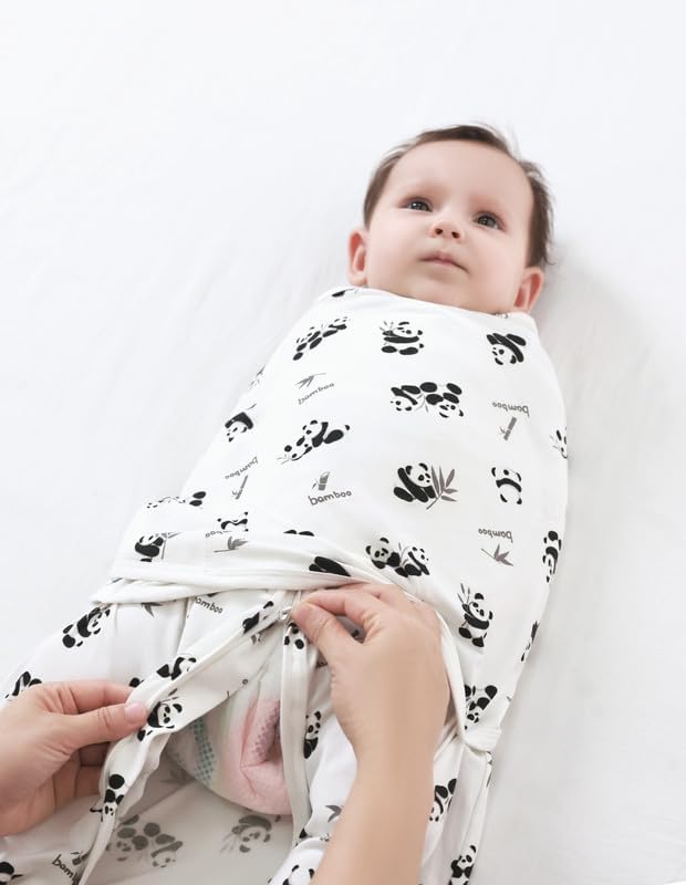 Image of Baby Wearable Blanket Sleeveless Unisex Sleeping Bag Swaddle Boy Girl Sleep Sack Viscose from Bamboo, Panda, 3-6Months