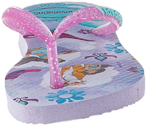 Chinelo Slim Princess, Havaianas, Meninas, Lavanda/Purpura Jelly Glitter, 31/32
