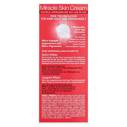 Garnier Miracle Skin Cream, Crema Contorno Occhi