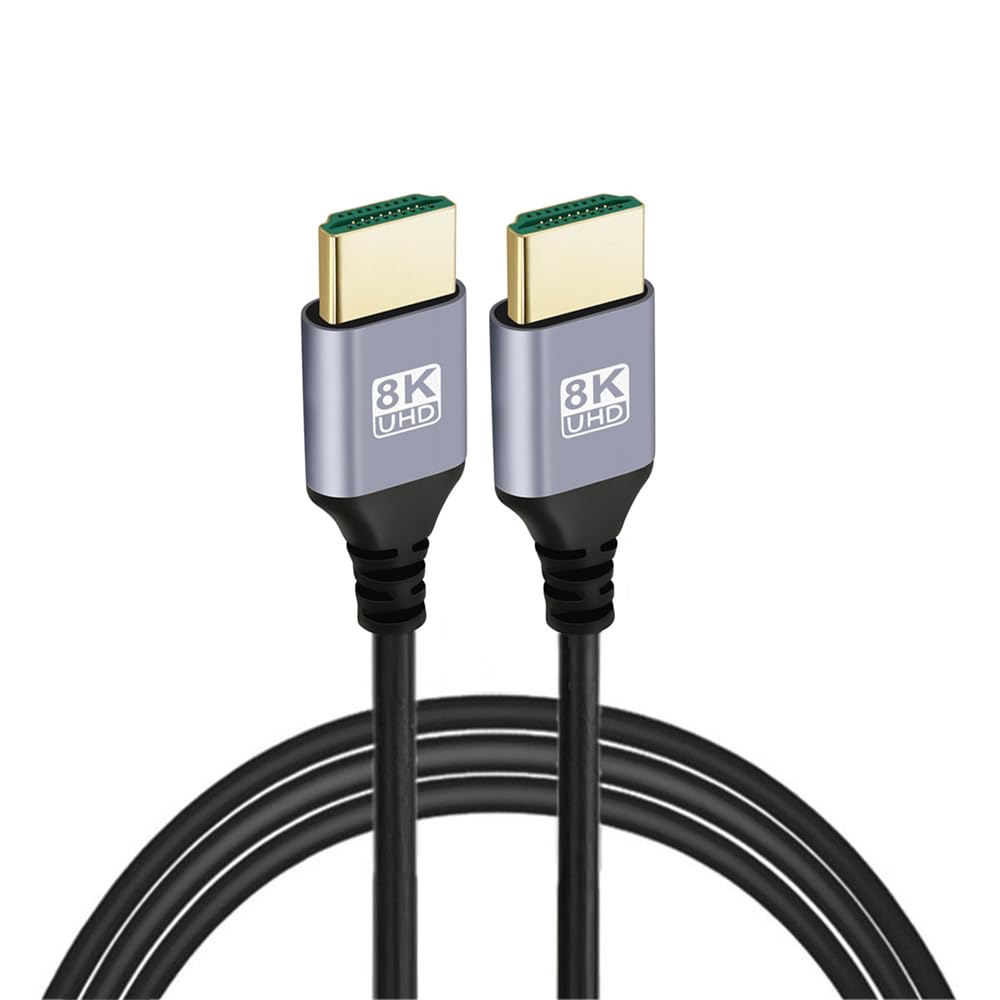 NFHK HDMI 2.1 Ultra Thin HDTV Cable 8K 4K Hyper Super Flexible Slim Cord High Speed Type-A Male to Male for Computer HDTV 200CM