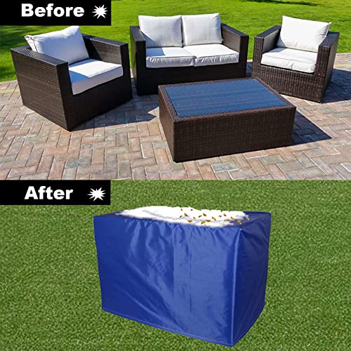 Funda para mesa y silla de patio impermeable rectangular 46x46x30 contra el polvo exterior 5