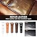 Kenbry Brown Leather Repair Kit for Furniture,Vinyl Leather Car Seat Repair Kit for Car Interior,Couch,Sofa,Jacket,Restores Scratch, Tears, Burn Hole for Bonded, Pleather