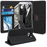 Galaxy S7 Edge Case, Tauri [Stand Feature] Wallet Leather Case with Stand, ID & Credit Card Pockets Flip Cover For Samsung Galaxy S7 Edge - Black
