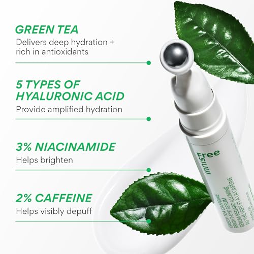 Innisfree 2698298 Green Tea Caffeine Bright-Eye Serum With Niacinamide, Cooling Korean Eye Roll On Serum, Hydrating Eye Cream thumb #1