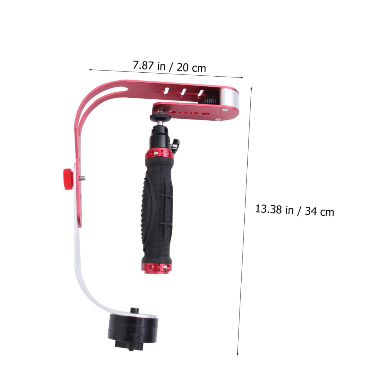 Stabilizzatore Manuale a Forma di Arco per Camera Dv | Lega di Alluminio Rosso, Riduce le Vibrazioni, Comodo da Portare in Viaggio