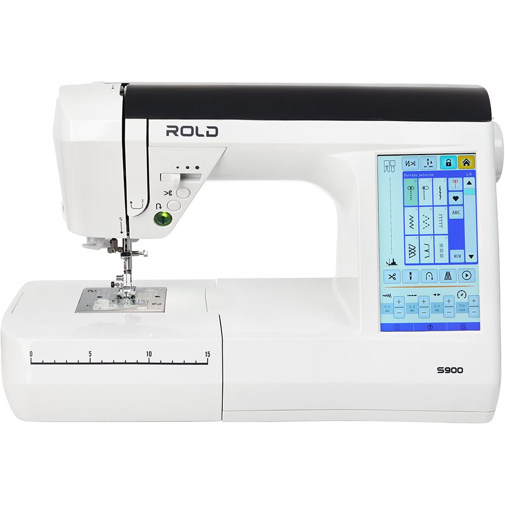 ROLD S900 Computer Nähmaschine mit Touchscreen Display | 180 Nähstiche | 8 Knopflöcher | automatischer Fadenabschneider | 70W Servo Motor | Nadeleinfädler