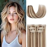 Rich Choices Clip In Hair Extensions Real Human Hair-5 Pcs Remy Short Clip in Extensions for Thin...