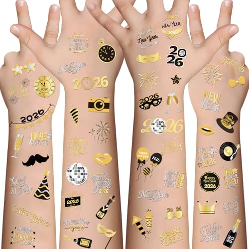 XZENTIRA 4 Sheets 2026 New Year Temporary Tattoos,...