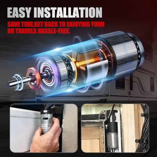 Image of RV in-Wall Slide-Out Motor 236575 Compatible with Lippert Schwintek in-Wall Slide System, IG-42 10mm Motor Assembly 300:1 High Torque Gear Ratio,12V | Slide Motor for Travel Trailer and Camper
