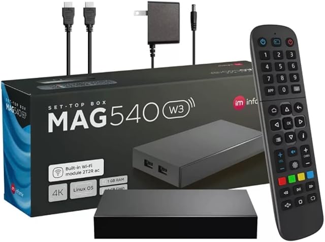 Newest 2022 Doordarshan Mag 540W3 4K, Built-in Dual Band 2.4G/5G WiFi, HDMI Cable (Much Faster Than Old Mag 324w2, 424W3, 524w3 and 522w3) Black