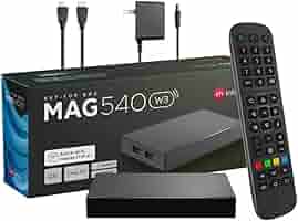MAG544w3 4K HDR Set-Top Box - Dual Band WiFi, HEVC/AV1 Support, Dolby Digital Plus, No Subscription Included