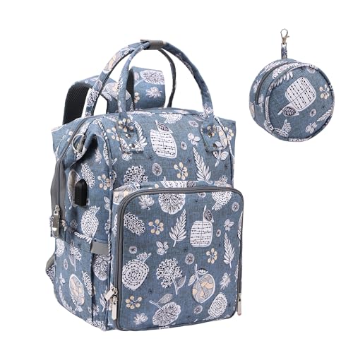 KOKNIT Mochila De Tricô De Grande Capacidade, Bolsas De Crochê E Sacolas Organizadoras Para Mulheres, Bolsas De Fios, Estojo Para Crochê E Transporte De Acessórios De Crochê, Agulhas De Tricô, Ganch