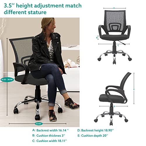 Naomi Home Elevate Your Comfort And Productivity Ivana Height Adjustable Ergonomic Drafting Chair With Mesh Mid-Back, Armrest, Lumbar Support, Caster Wheels, Perfect For Any Workspace #TOP3