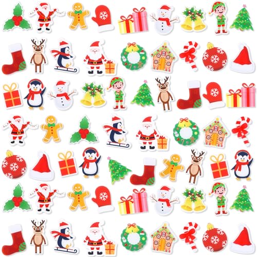 Image of 120 Pcs Christmas Pins Bulk Lapel Acrylic Pin Women Backpack Brooch Colorful Pins Gifts for Party Decoration