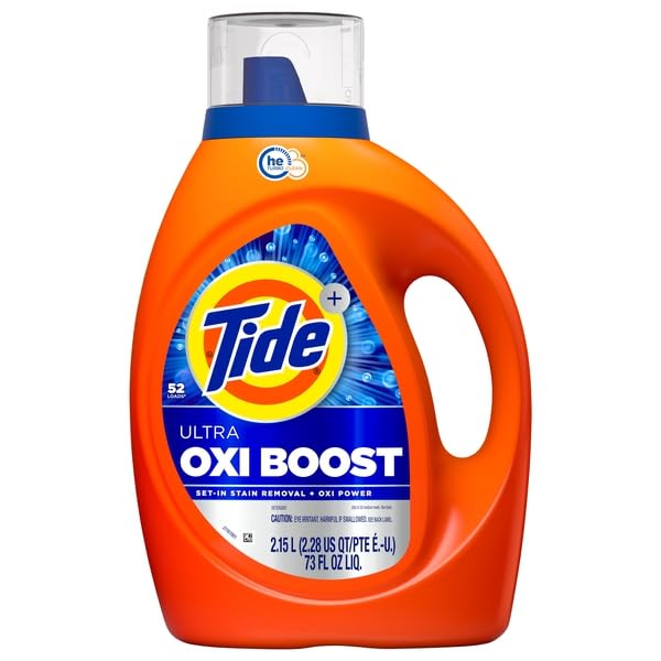 Tide Ultra Oxi Boost Liquid Laundry Detergent 73 fl oz | Powerful Stain Removal & Odor Elimination - main product image