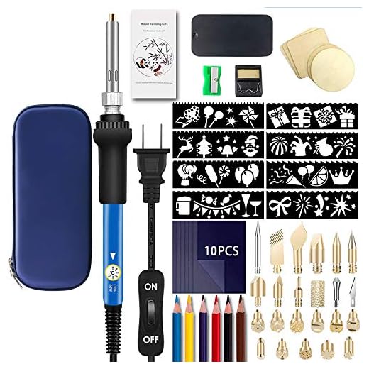 Wood Burning Kit, GROOL 65PCS Wood Burning Tool with Adjustable Temperature 392°F-842°F, Professional Pyrography Pen for Embossing/Carving/Soldering