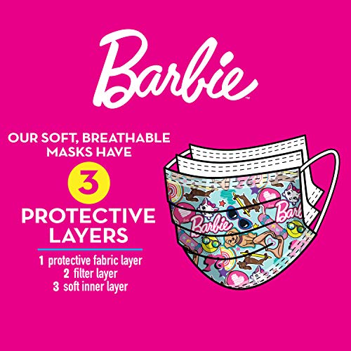 Just Play 61052 Children’S Single Use Face Mask, Barbie, 14 Count, Small, Ages 2 - 7, Kids Toys thumb #3