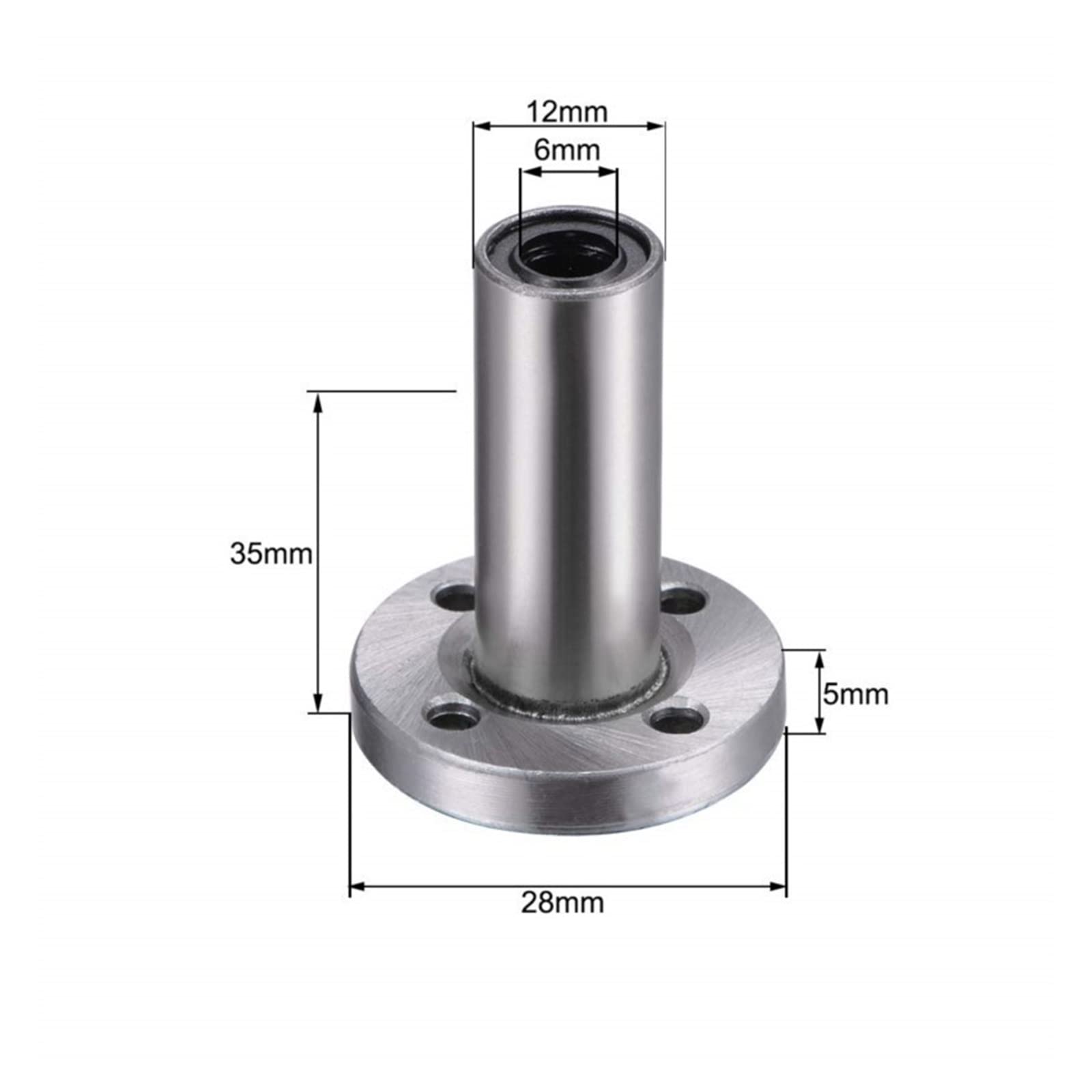 4 Teile/Paket Lmf8uu Lmf10uu Lmf6uu Lm12uu Lm8luu Lmf12luu Lm16uu 8mm Flansch Linearkugellager for 8mm Linearwelle CNC 3D Drucker Perfection (Size : LMF20LUU)