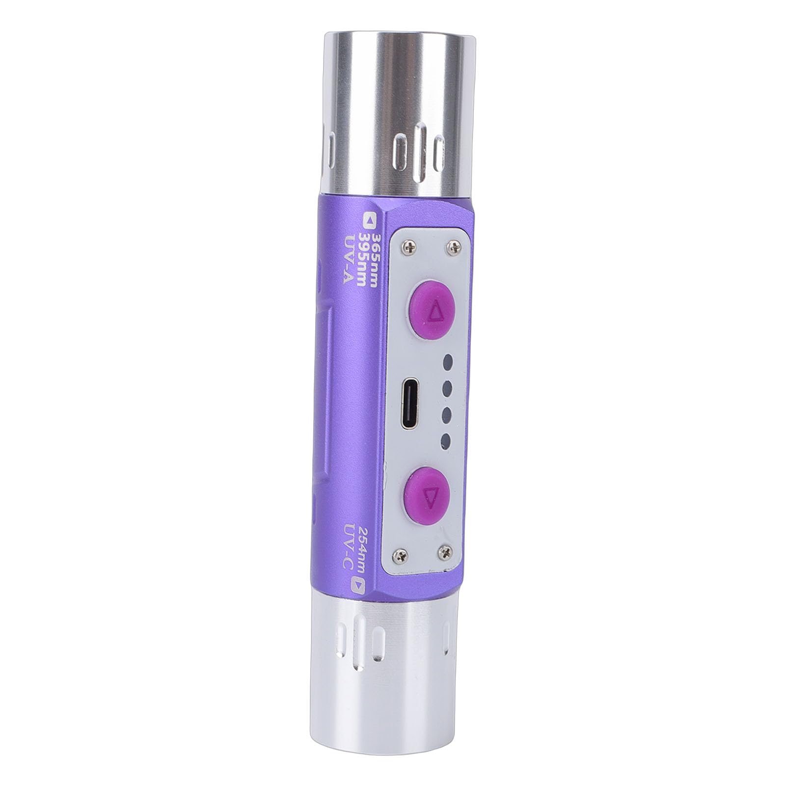 Denash Torcia Luce Viola, Batteria 2000mAh, 3 Lunghezze D'onda, per Uso | Rilevamento fluorescente, lega di alluminio portatile, autonomia di 3,5 ore