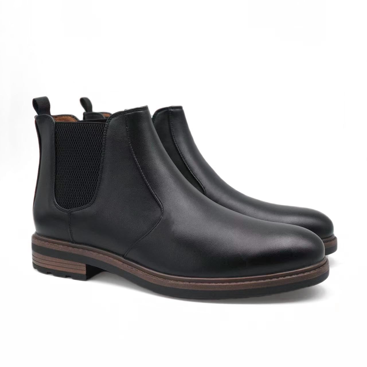 Finishing & Sewing Botas Chelsea de hombre, botines de vestir casuales fáciles de poner