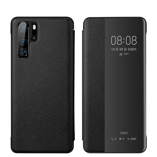 Étui Huawei P30 Pro avec fenêtre intelligente transparente antichoc