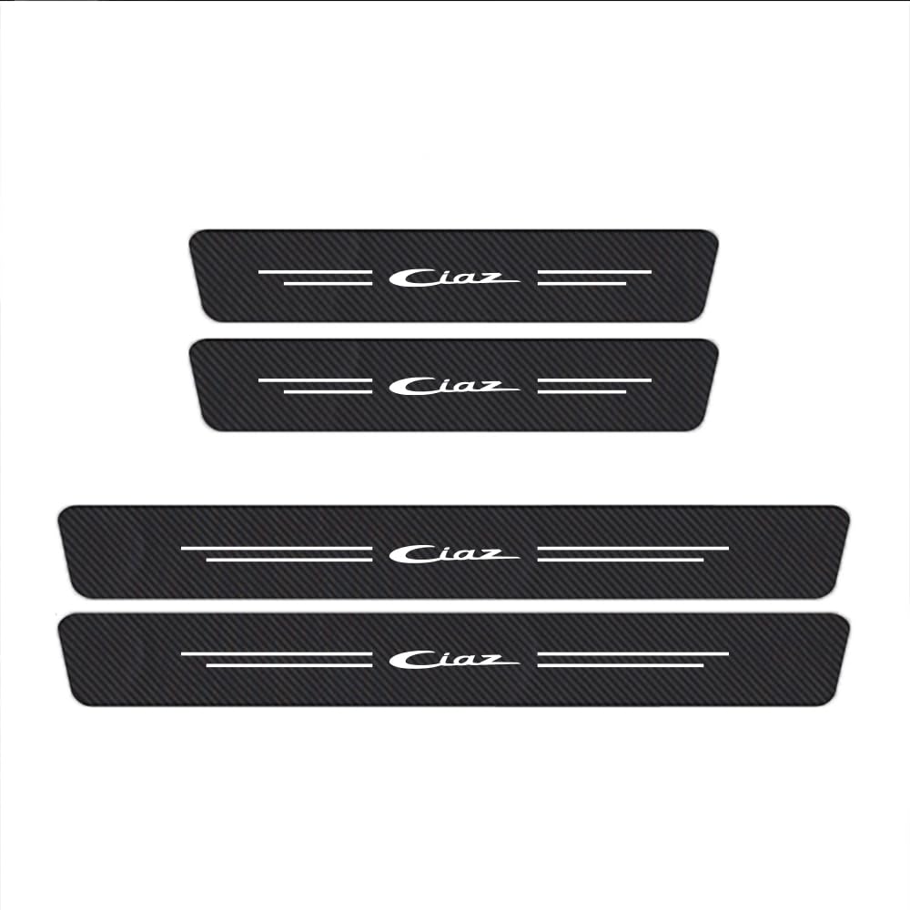 Sdyayfge Normal 4Pcs Kick Plates Car Door Sill Protector,For Suzuki Ciaz
