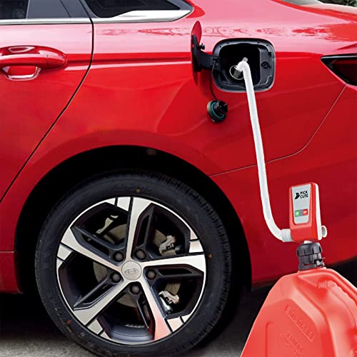 Auto Fuel Transfer Pump With Auto-Stop Sensor & Leak Protection, 2/4 Aa Battery Power Modes, With Adapter For 3 Size Gasoline Tank, 51" Hose, Portable Liquid Pump For Gasoline, Diesel, Oil, Etc. #TOP4