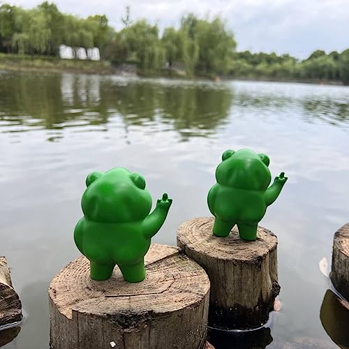 Jxueych-Rebellious-Frog-Figurine-Frog-Garden-Statue-Tall-33-inch-Cute-Mini-Frog-for-Fairy-Garden-Decor-Happy-Frog-Figurines-Outdoor-Table-Decortation-Frog Jxueych Rebellious Frog Figurine Frog Garden Statue Tall 33 inch Cute Mini Frog for Fairy Garden Decor Happy Frog Figurines Outdoor Table Decortation Frog
