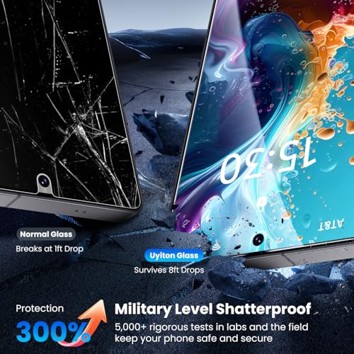Image of Uyiton for Samsung Galaxy S25 Ultra Screen Protector UnBreak-Glass | Ultrasonic Fingerprint Support Auto-Alignment Frame 9H Tempered Glass Scratch-Resistant Case-Friendly Bubble-Free, 2 Pack