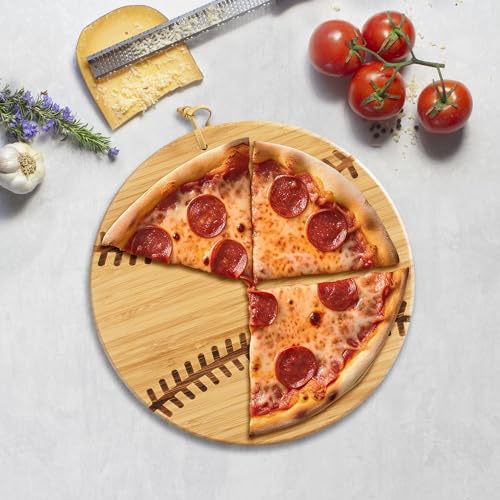 Tabla de Cortar Redonda de Bambú con Forma de Béisbol miniatura 4