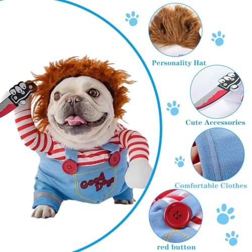 Cosplay Party Anzug für Haustier, Halloween Kostüme für Hunde, Lustige hundekatze Kostüm, Verkleidungen für Haustier, Haustierkostüm Cosplay-Outfit, für die Meisten Hunde und Katzen