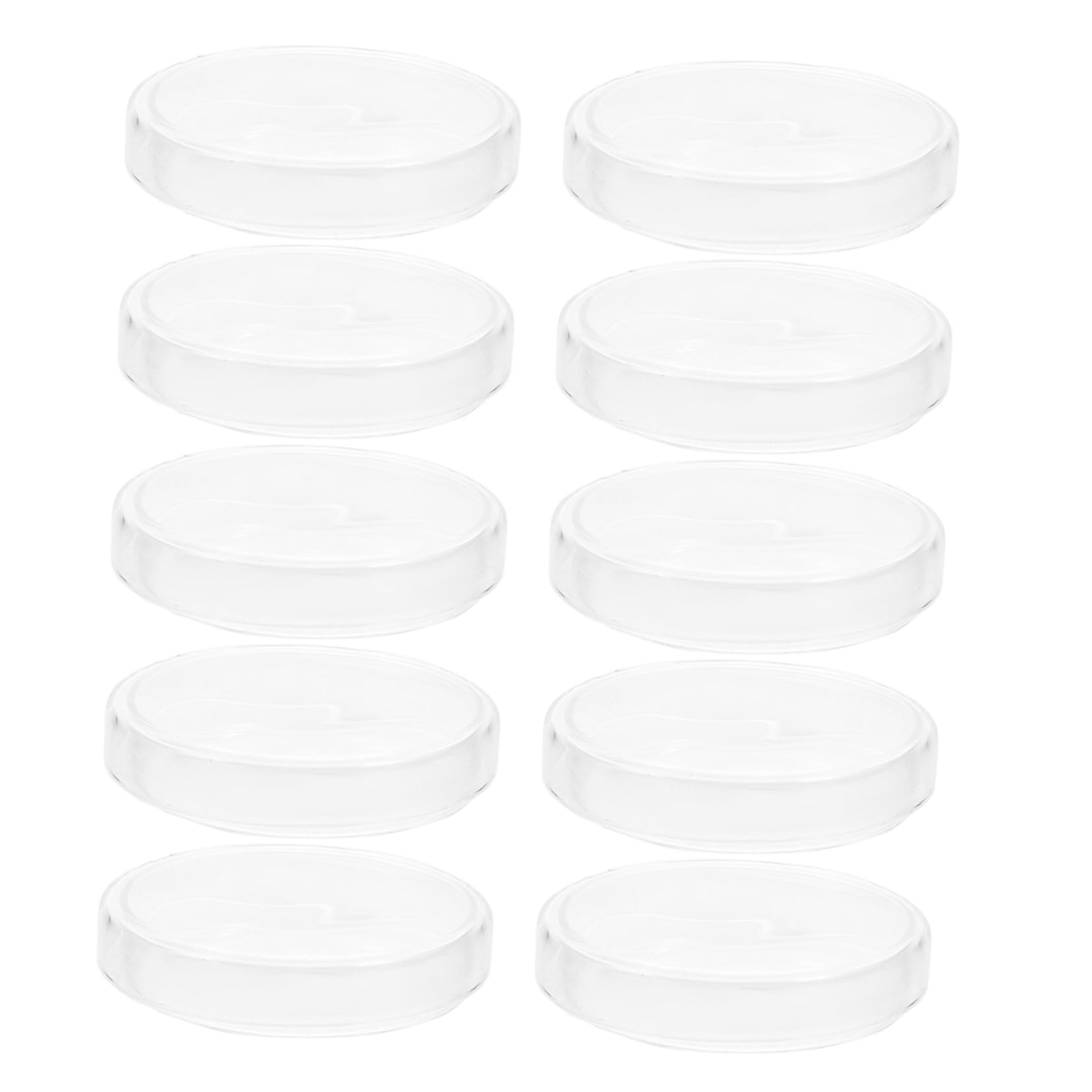 10piezas Placa de Petri de Vidrio Experimental Placa de Cultivo de Laboratorio para Microbiológico Recipiente con Tapa para Cultivo de Herramienta de Ciencia para Uso Laboratorio