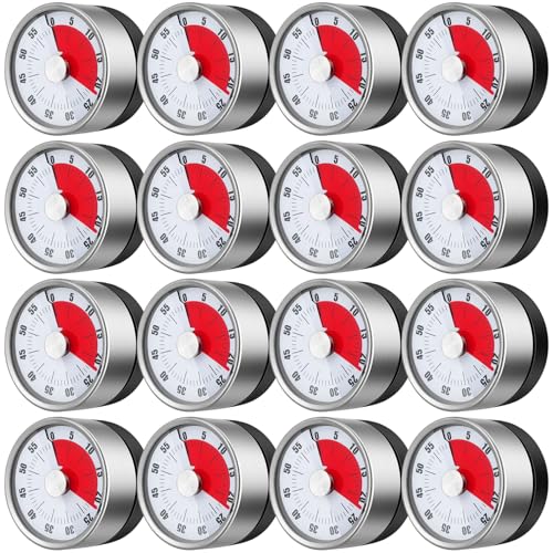 Kingdder 12 Pcs 60 Minute Magnetic Visual Timer 2.36 Inches