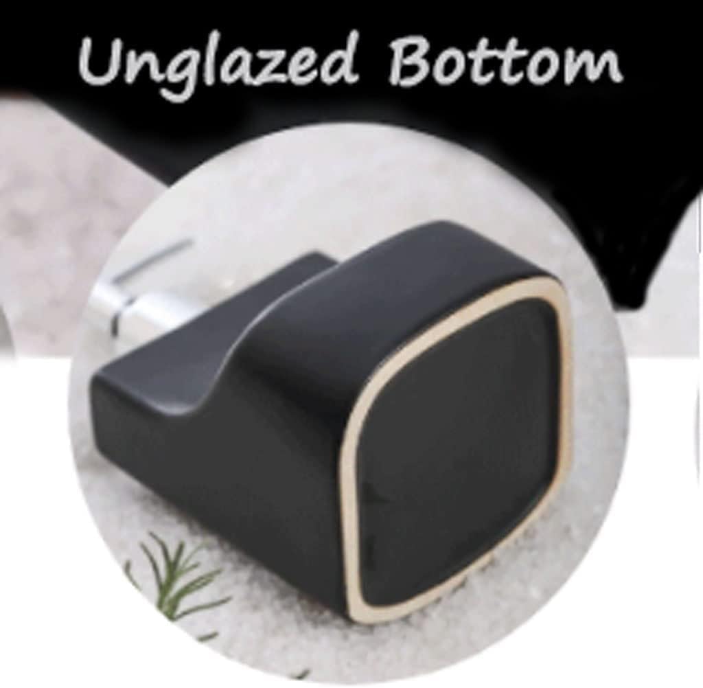 Kreatywny dozownik mydła z uchwytem na gąbkę Matowa ceramiczna pompka do Metalowa, nierdzewna Dozownik balsamu 390 ml/13,2 uncji(Matte Black,2 Pack)