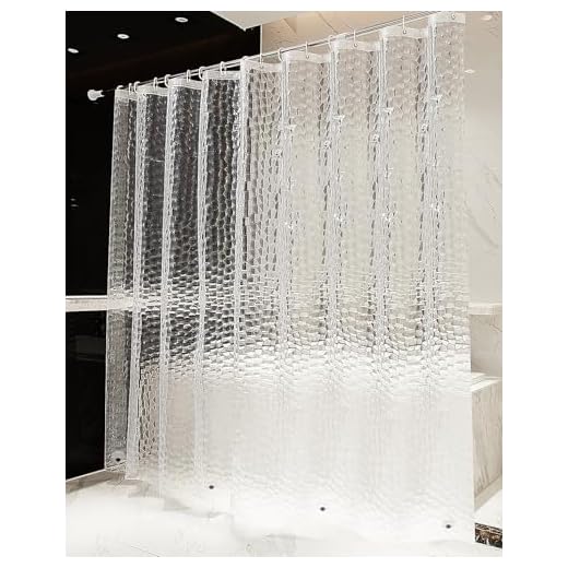 OTraki Cortina Baño 240 x 200 cm (94" x 79") Impermeable Antimoho EVA Cortina de Ducha Larga Sin PVC Cortina Bañera 3D Efecto Semi-Transparente Lavable Shower Curtian, Blanca
