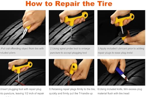 Image of KVA KV-333 Puncture Kit Tubeless Tyre Puncture Repair Kit