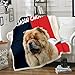 Couvertures Chow Chow Flanelle Couverture Polaire 3D Animal Chien pour Adultes Enfants Rester Chaud en Hiver Couverture en Peluche Canapé-lit Bureau 100x130cm