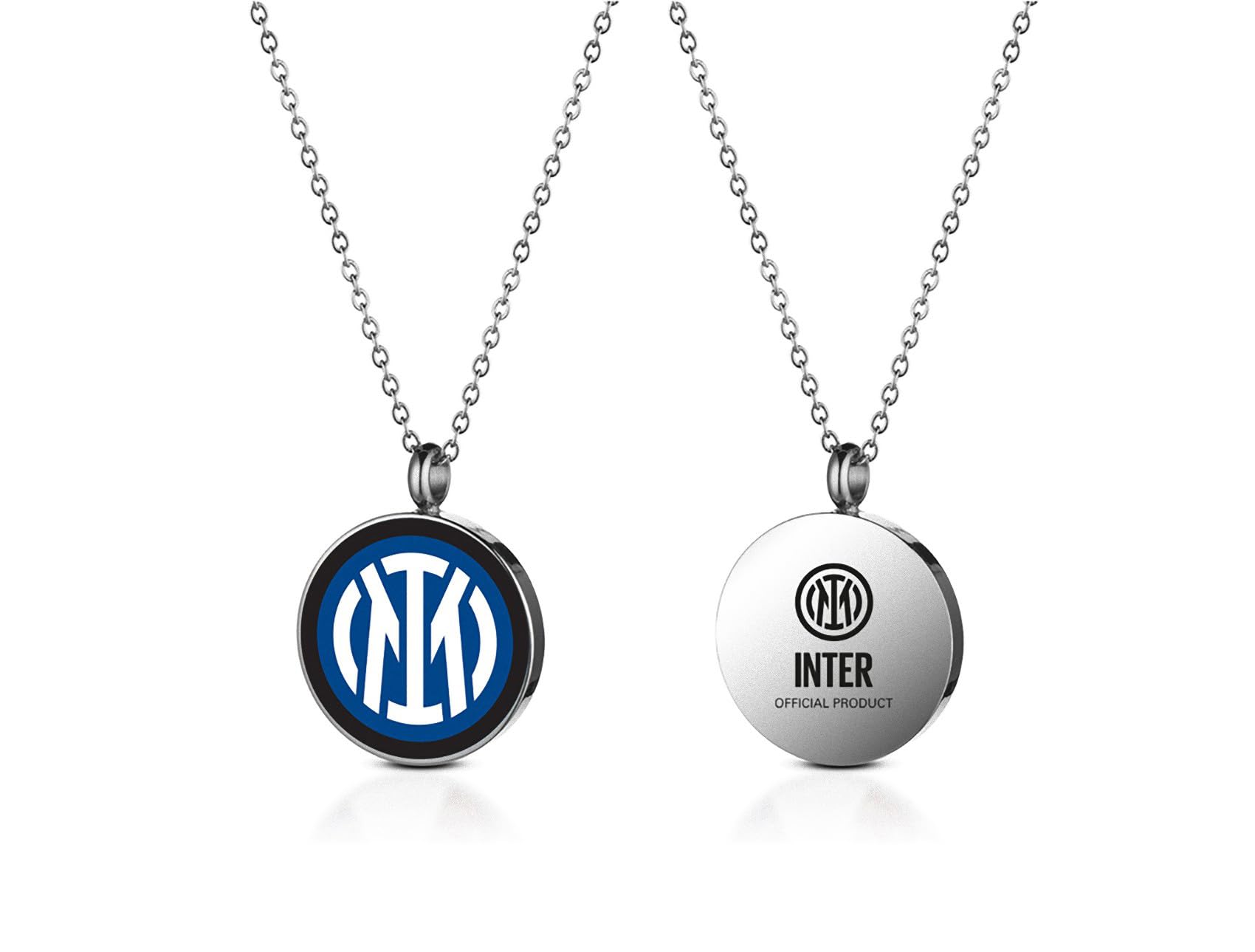 F.C. Internazionale Stalowy medal, dziecko, Taglia Unica, stal nierdzewna, bez kamieni szlachetnych, Taglia Unica, Stal nierdzewna, Bez kamienia szlachetnego
