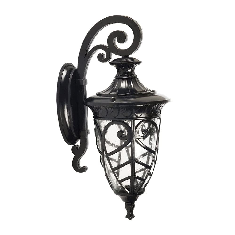 Applique murale extérieur victorien noire mate pour porche garage et jardin