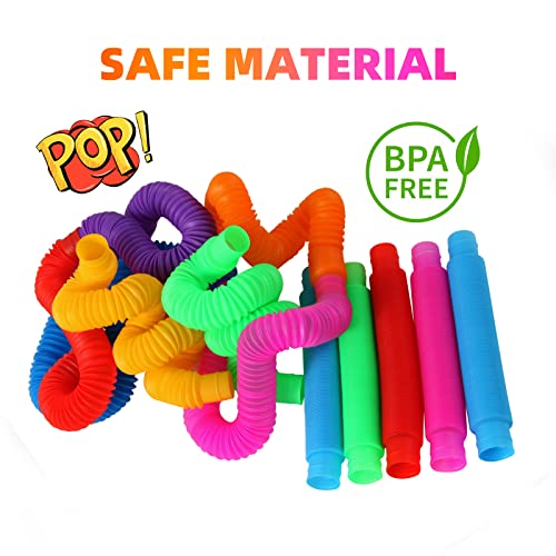 30 Pack Pop Tubes Sensory Toys, Urchoice Fine Motor Skills & Learning For Toddlers, Fidget Toys And Activities Toys For Kids #TOP3