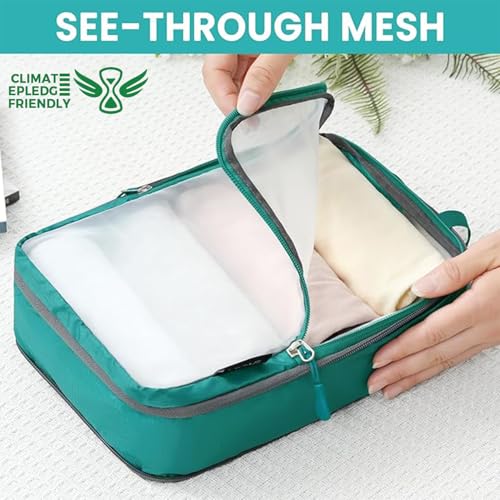 Image of BAGAIL 6 Set Ultralight Compression Packing Cubes Packing Organizer for Travel Accessories Luggage Suitcase Backpack