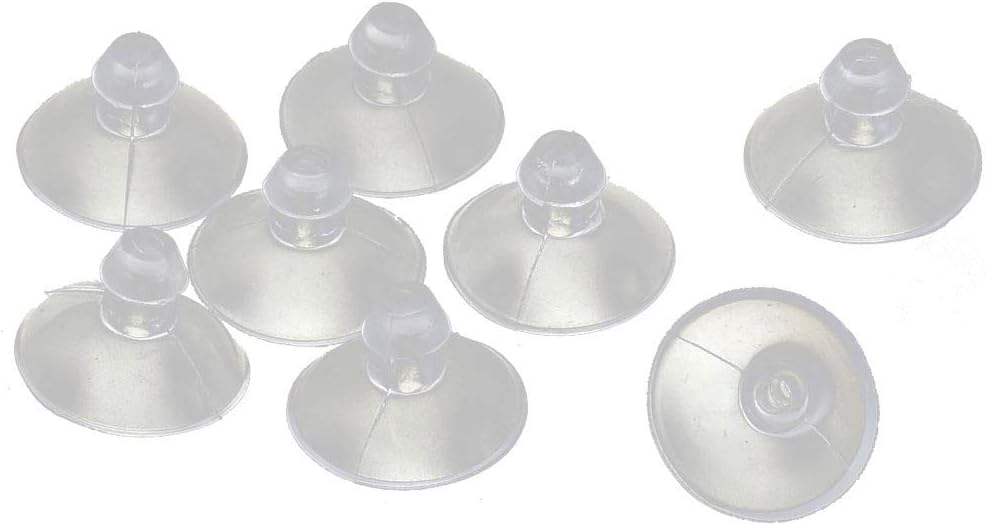 Sourcingmap Rubber Home Desk Glass Transparent Anti-Collision Suction Cups Sucker Hanger Pads (Pack of 8)
