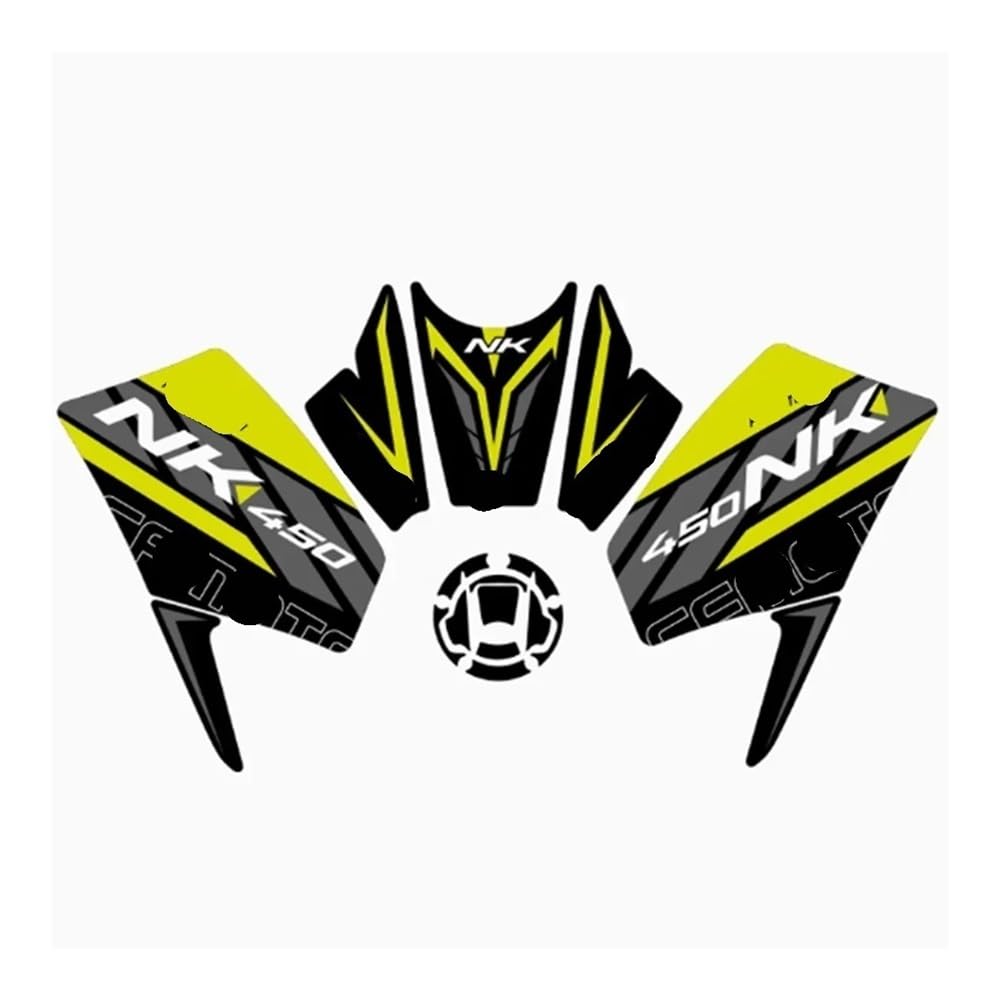 Protection réservoir d'huile moto 450NK autocollant arête poisson NK450
