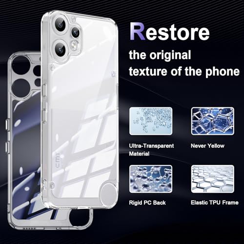 Image of Case for Nothing CMF Phone 2 Pro, Military Grade Drop Protection Phone Case, Yellowing Resistant, Anti-Scratch Hard PC Back, Shockproof Hard Ultra-Thin Protective Cover, Clear