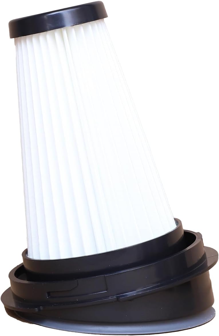 Angled view of the ZR005202 HEPA filter, showing the pleated material and plastic frame.