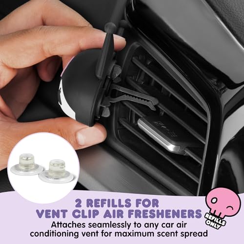 Image of Hello Kitty Car Air Freshener Refills 2-Pack - Midnight Lavender Scent - Cute and Long-Lasting Car Accessories, Odor Eliminator, Fun Scents, 30 Days Freshness (2 Refills)