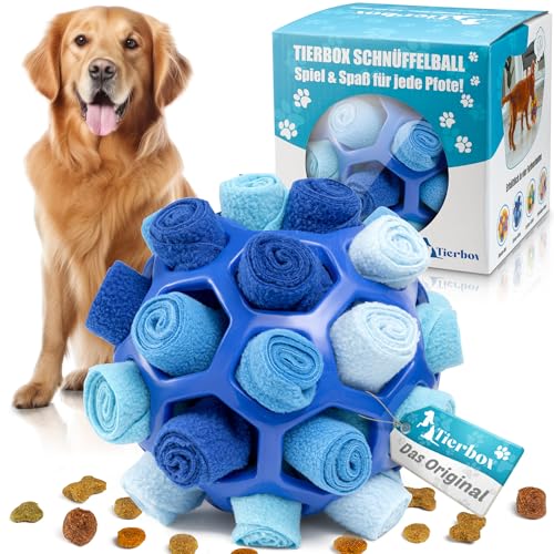 Tierbox Schnüffelball für Hunde Intelligenzspielzeug [für alle Hunde] Schnüffelspiele Hund | Ozean Blau