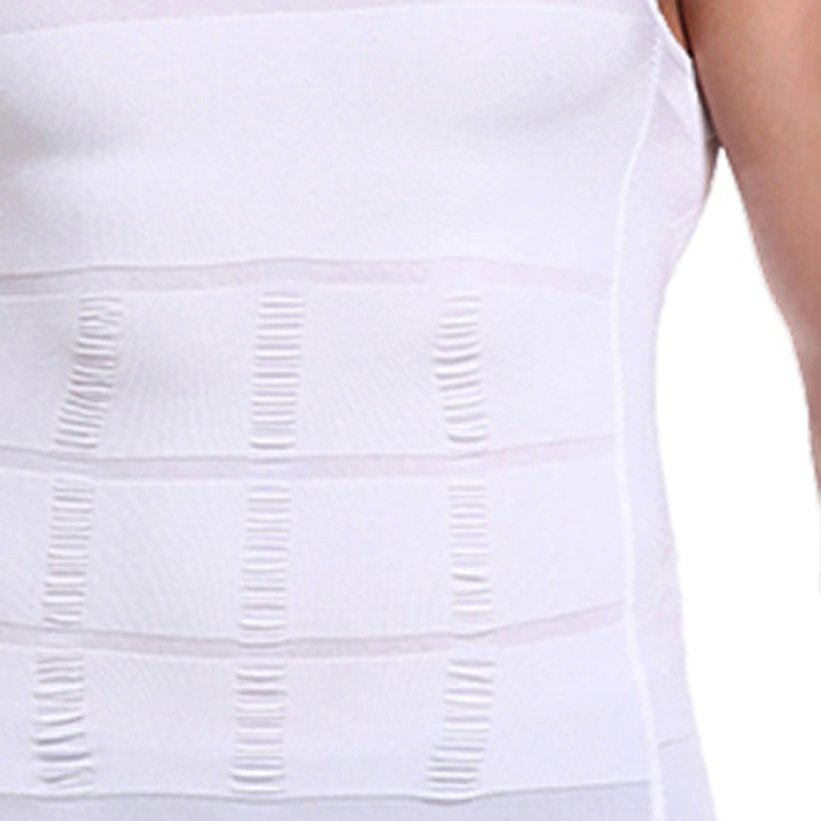 Camicie a Compressione Traspirante da Uomo, Girocollo Body Shaper Canotte Allenamento Shapewear Canotte Intimo