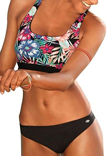 Bikifree 2018 New Double-Sided Printing Bikini Models Swimwear Fashion Split Swimsuit