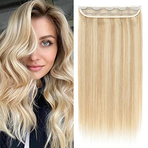 Silk-co Extension Clip Capelli Veri Fascia Unica #18P613 Biondo Cenere/Biondo Sbiancante Clip Extension 60g Double Weft 100% Remy Human Hair 20cm